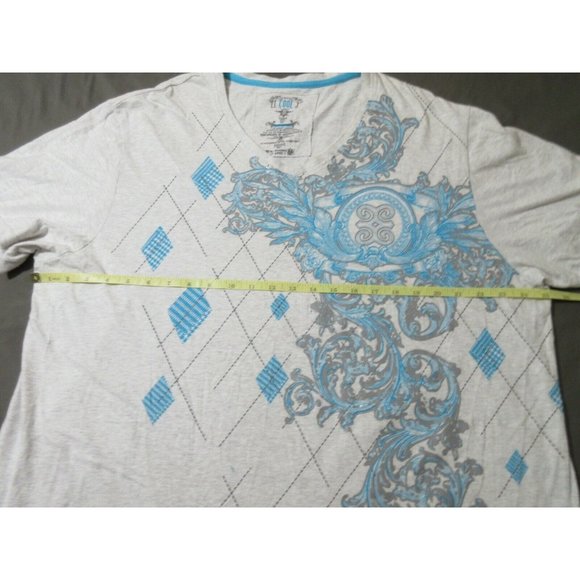 Vintage LL Cool J 1984 Legendary Icon V-Neck Men's Grey T-Shirt Blue & Grey XL - Picture 6 of 9